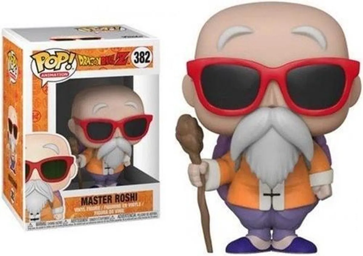 Funko Pop! Dragonball Z Master Roshi met Staf - #382 Verzamelfiguur - Multi