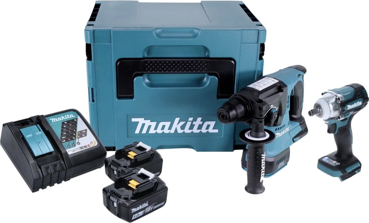 Makita DLX 2372 TJ Accukit - 2x DHR 242 + 2x 5.0Ah Accu
