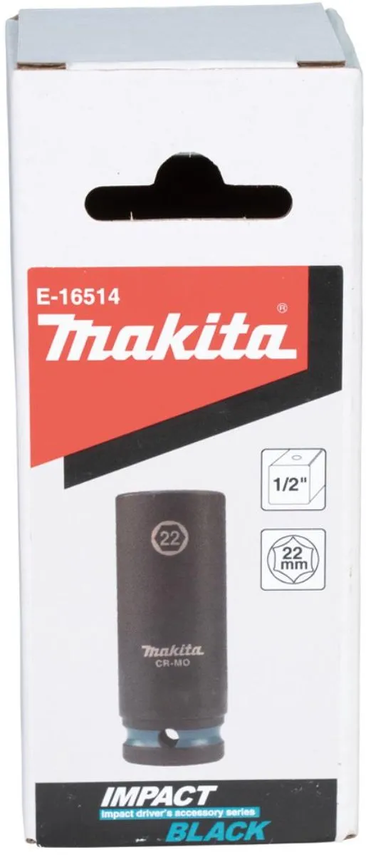 Makita Impact Black Krachtdop 22mm - 6-kantig