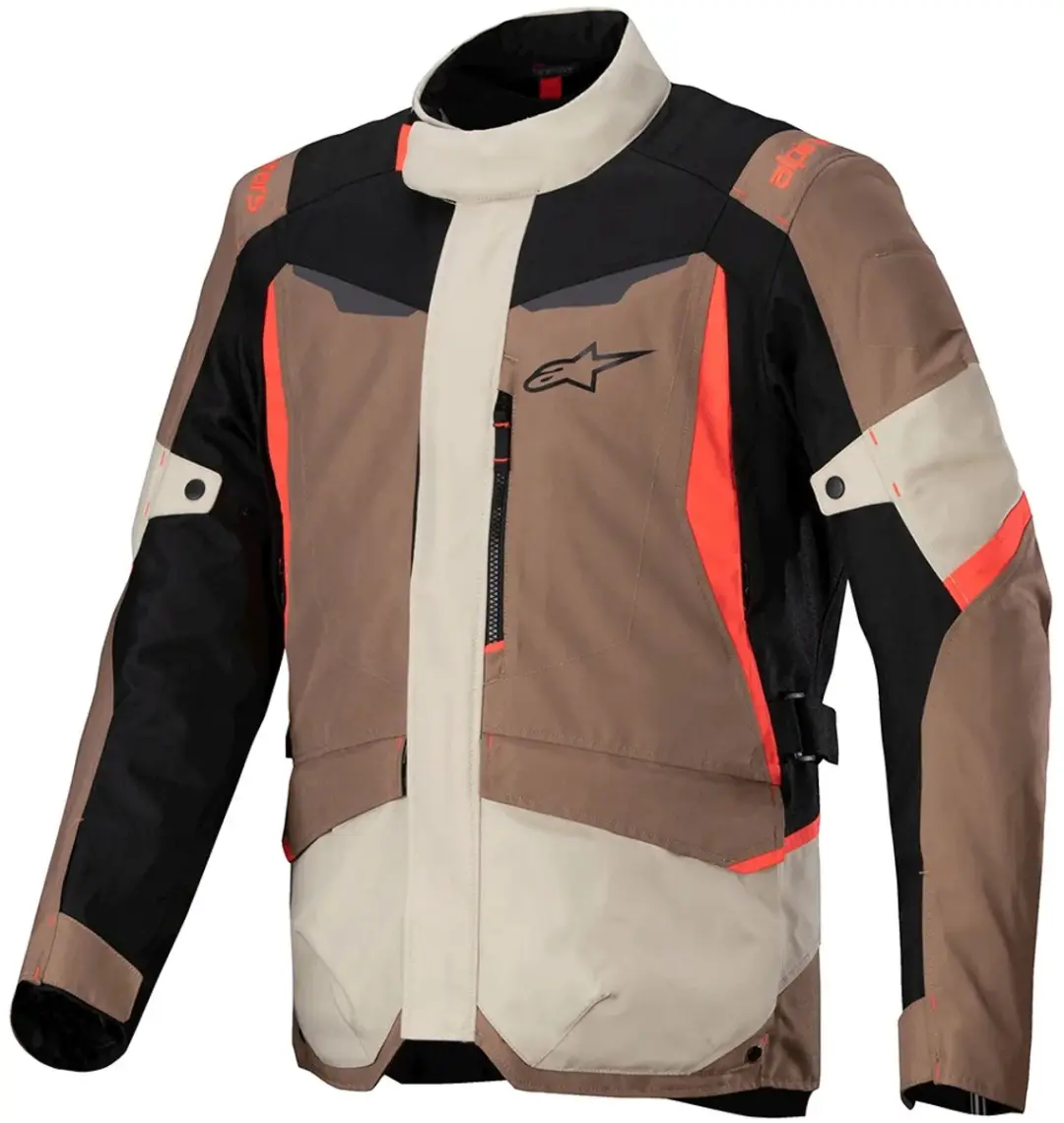 Alpinestars ST-1 WP Textiel Jas - XL - Khaki/Zwart/Fluo Rood