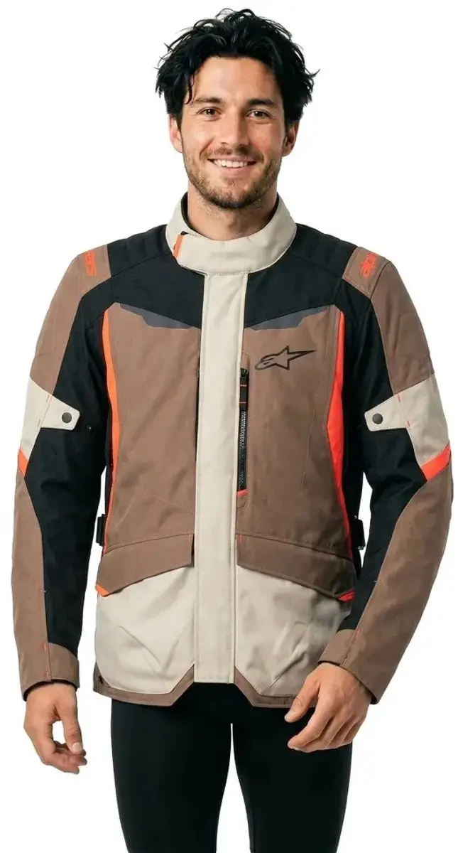 Alpinestars ST-1 WP Textiel Jas - XL - Khaki/Zwart/Fluo Rood