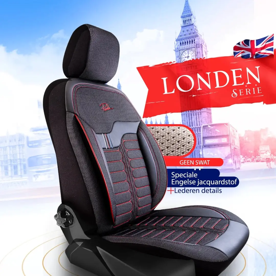 Panda Stoelhoezen Audi A4 2020-heden - London Rood - Linnen