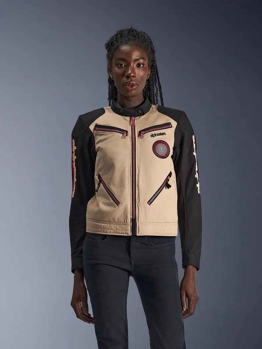 Alpinestars Stella Grace Dames Textieljas - Zwart/Beige - afbeelding 6 van 6