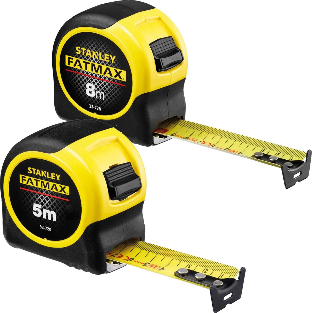 Stanley FatMax FMHT31725-0 Rolbandmaat 8m + 5m - 32mm - Zwart/Geel