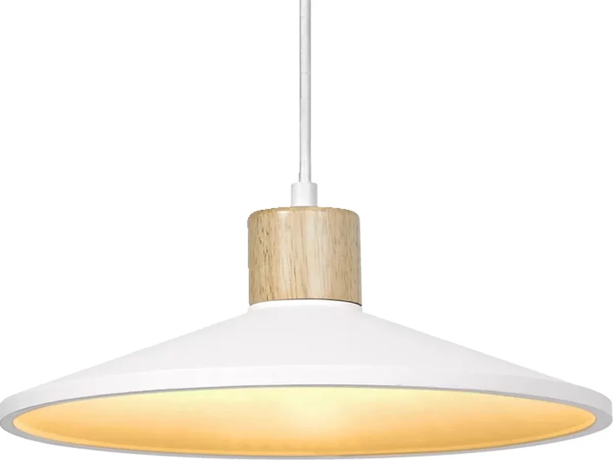 LEDVANCE Decor Plaster Wood Pendant E27 - 32cm - Wit