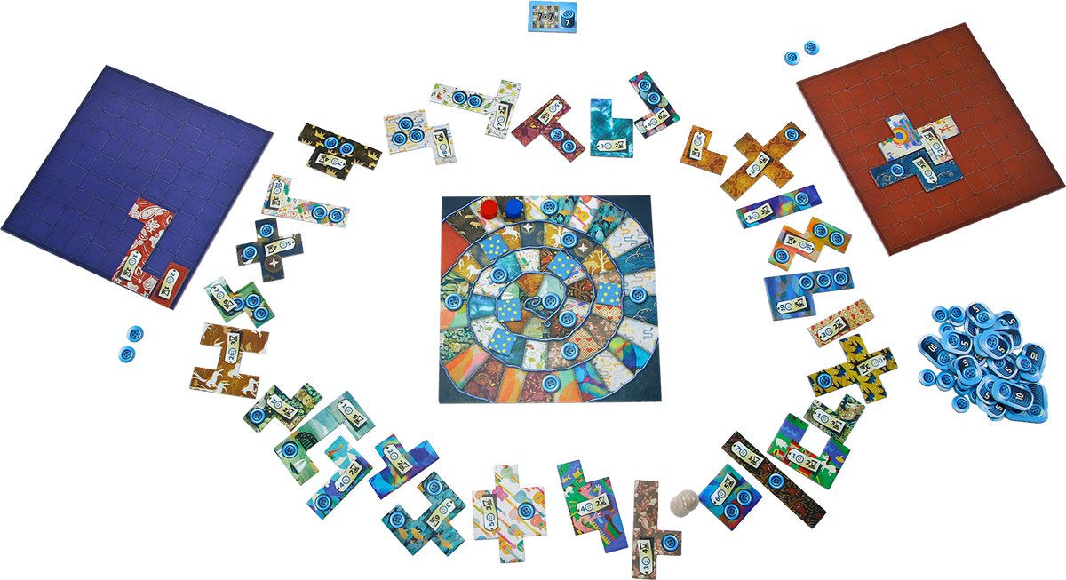 999 Games - Patchwork - Twee speler spel - Uitdagende puzzel voor 2! - Door de eenvoudige spelregels in combinatie met tactische uitdaging is Patchwork leuk voor iedereen!