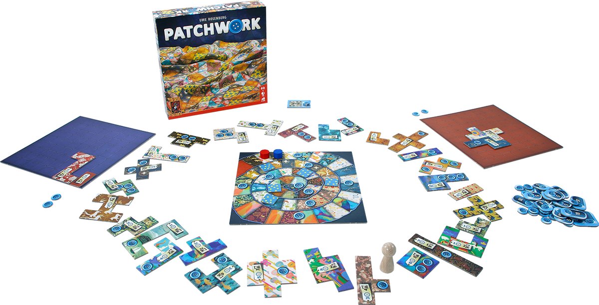 999 Games - Patchwork - Twee speler spel - Uitdagende puzzel voor 2! - Door de eenvoudige spelregels in combinatie met tactische uitdaging is Patchwork leuk voor iedereen!