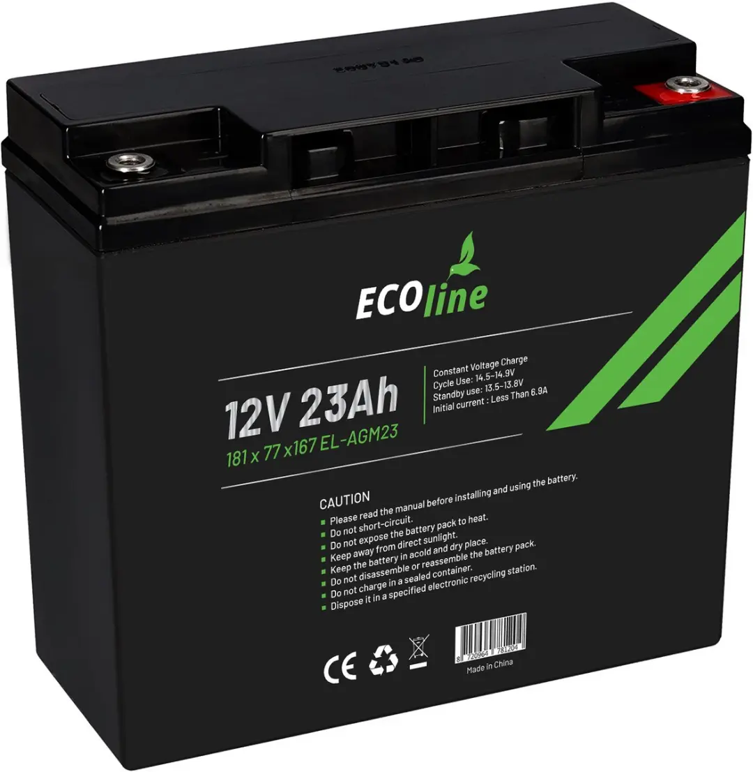 Ecoline AGM 12V 23Ah Deep Cycle Accu