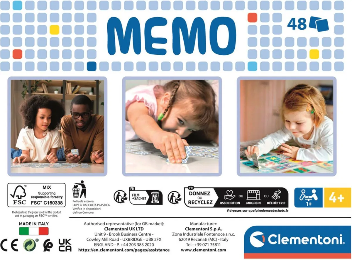 Clementoni - Memory voor kinderen - Frozen - 48 Kaarten - Memory spel - Educatief Speelgoed - Vanaf 4 jaar