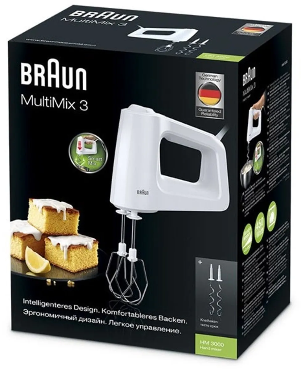 Braun MultiMix 3 HM3000WH Handmixer - 450W - Wit