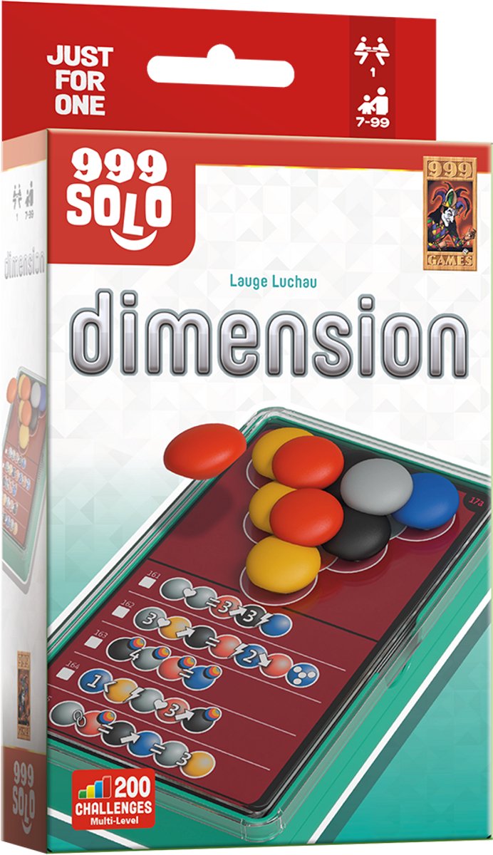 999 Games - Dimension - Breinbreker - Stimuleert het ruimtelijk inzicht - Educatief spel - Solo spel - Klein cadeautje - Puzzelspel