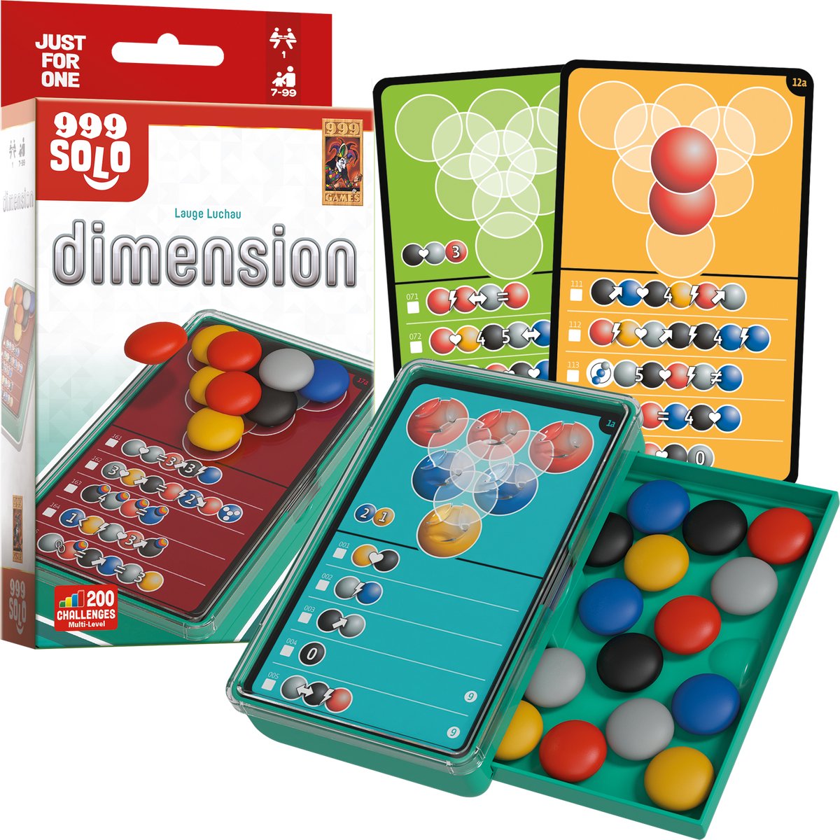 999 Games - Dimension - Breinbreker - Stimuleert het ruimtelijk inzicht - Educatief spel - Solo spel - Klein cadeautje - Puzzelspel