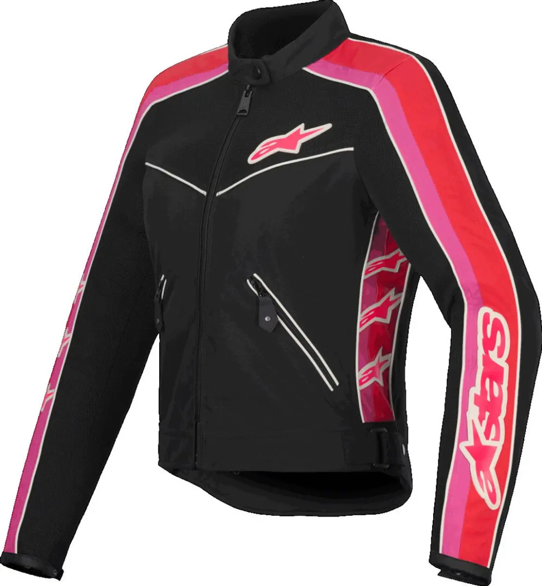 Alpinestars Stella T-Dyno Air Dames Motorjas - Maat M - Zwart/Fel Rood/Fuchsia