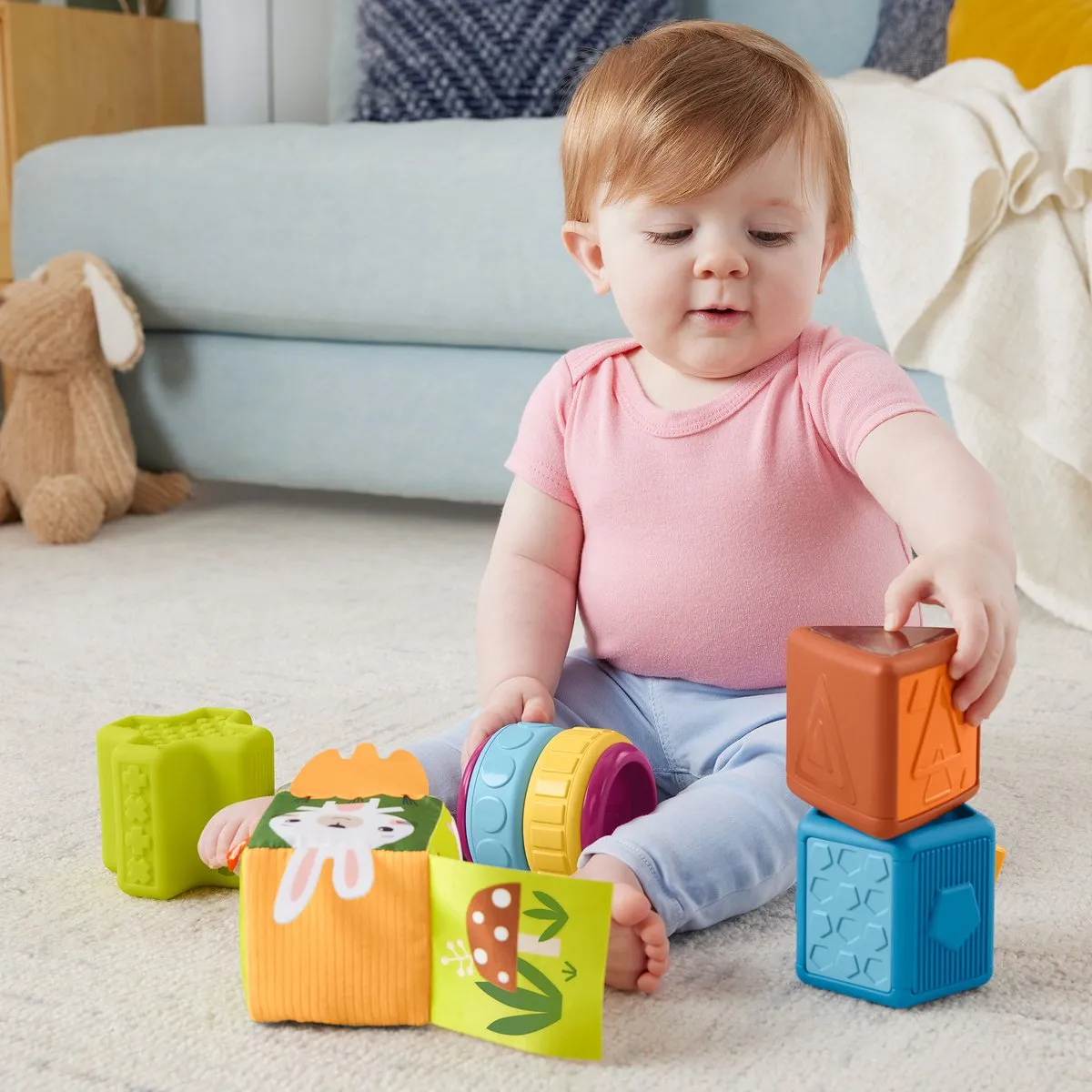 Fisher-Price Zintuiglijke Blokken HXK48 - 5 Stuks - Meerkleurig - afbeelding 2 van 6