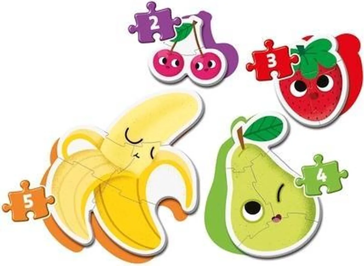 Clementoni My First Puzzles Fruit Thema 15 Stuks - 4 Puzzels