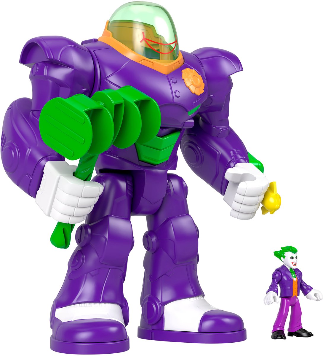 Fisher Price Imaginext Dc Super Friends Joker Hammer Mech Figuur Paars
