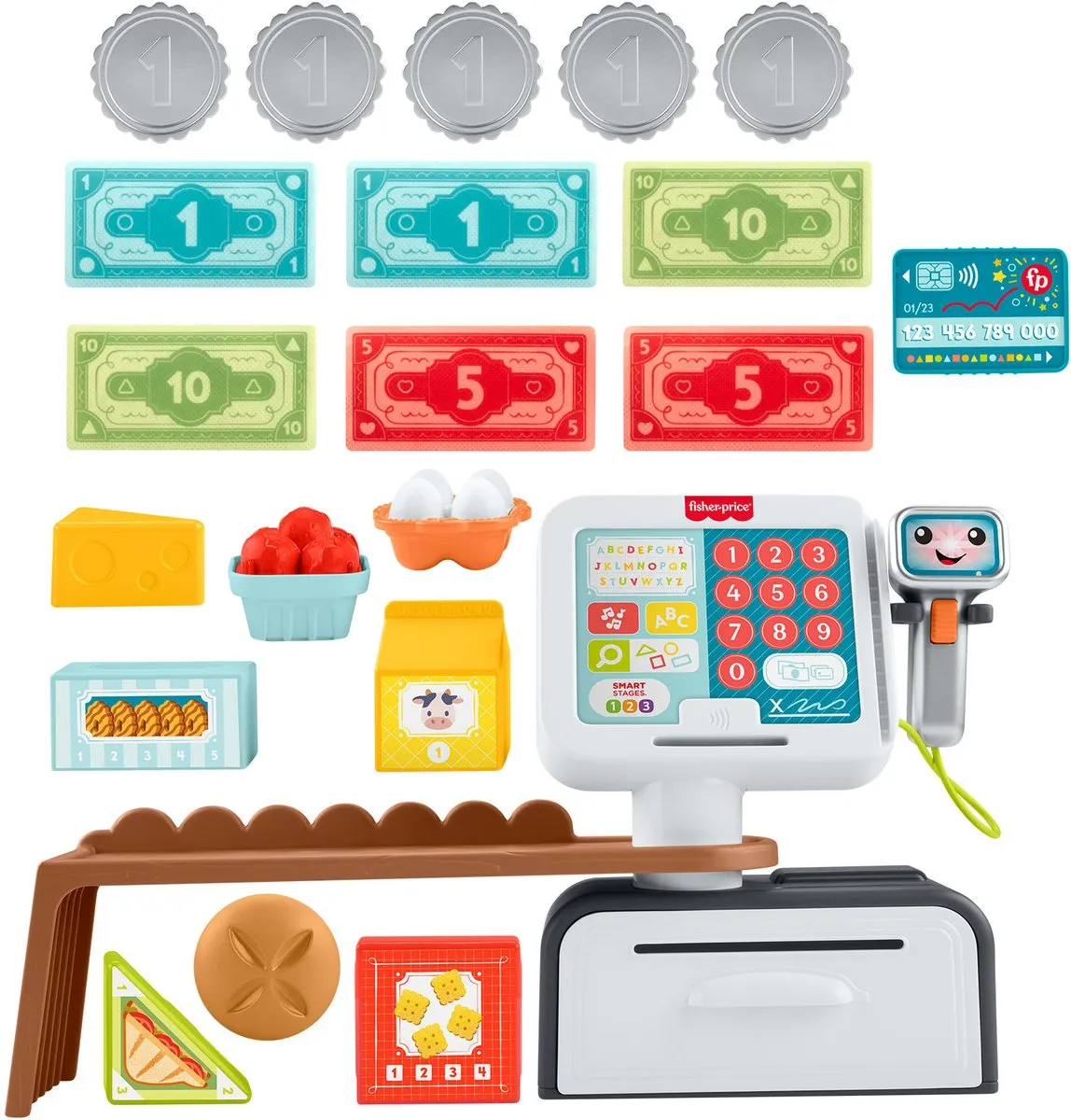 Fisher Price Leerplezier Tellen en Shoppen Speelgoedkassa - Meerkleurig