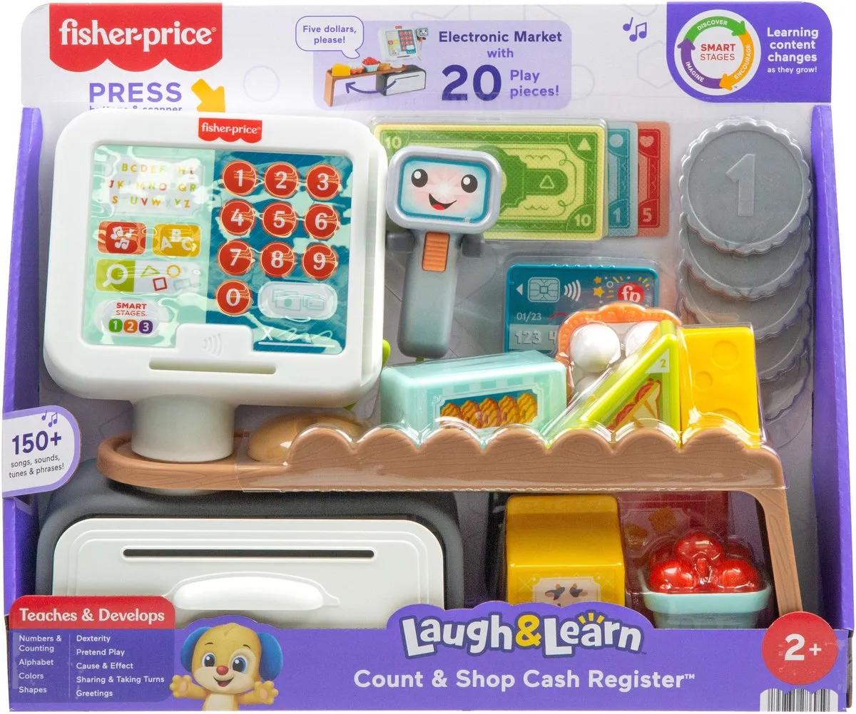 Fisher Price Leerplezier Tellen en Shoppen Speelgoedkassa - Meerkleurig