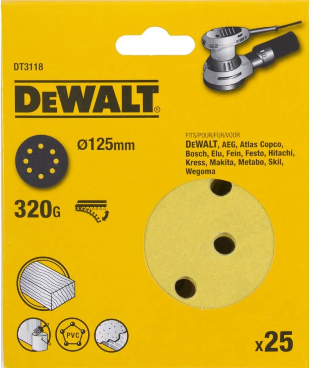 DeWalt DT3118 P320 Schuurschijf 125mm