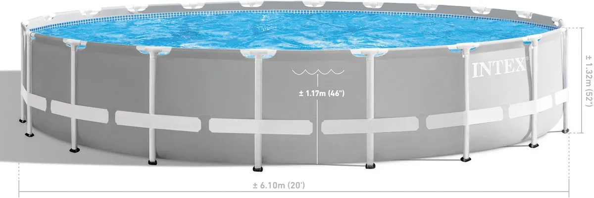 Intex Prism Frame™ Premium Pool - Opzetzwembad - Ø 610 x 132 cm met filterpomp