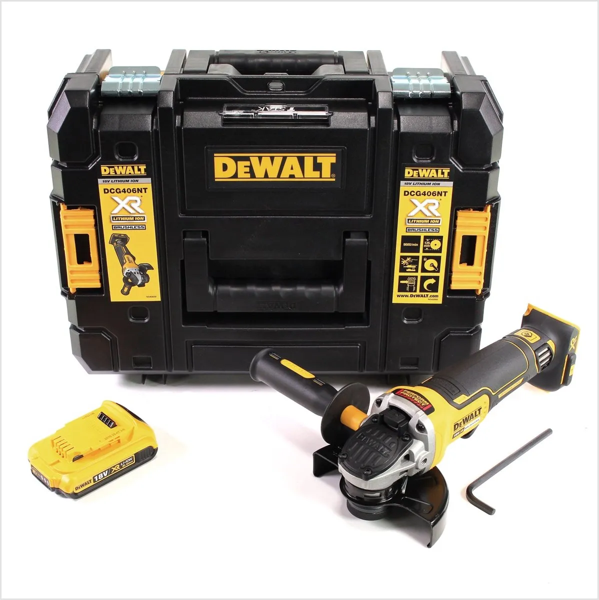 DeWalt DCG 406 NT Haakse Slijper 18V 125mm - 2.0Ah Accu - afbeelding 5 van 5