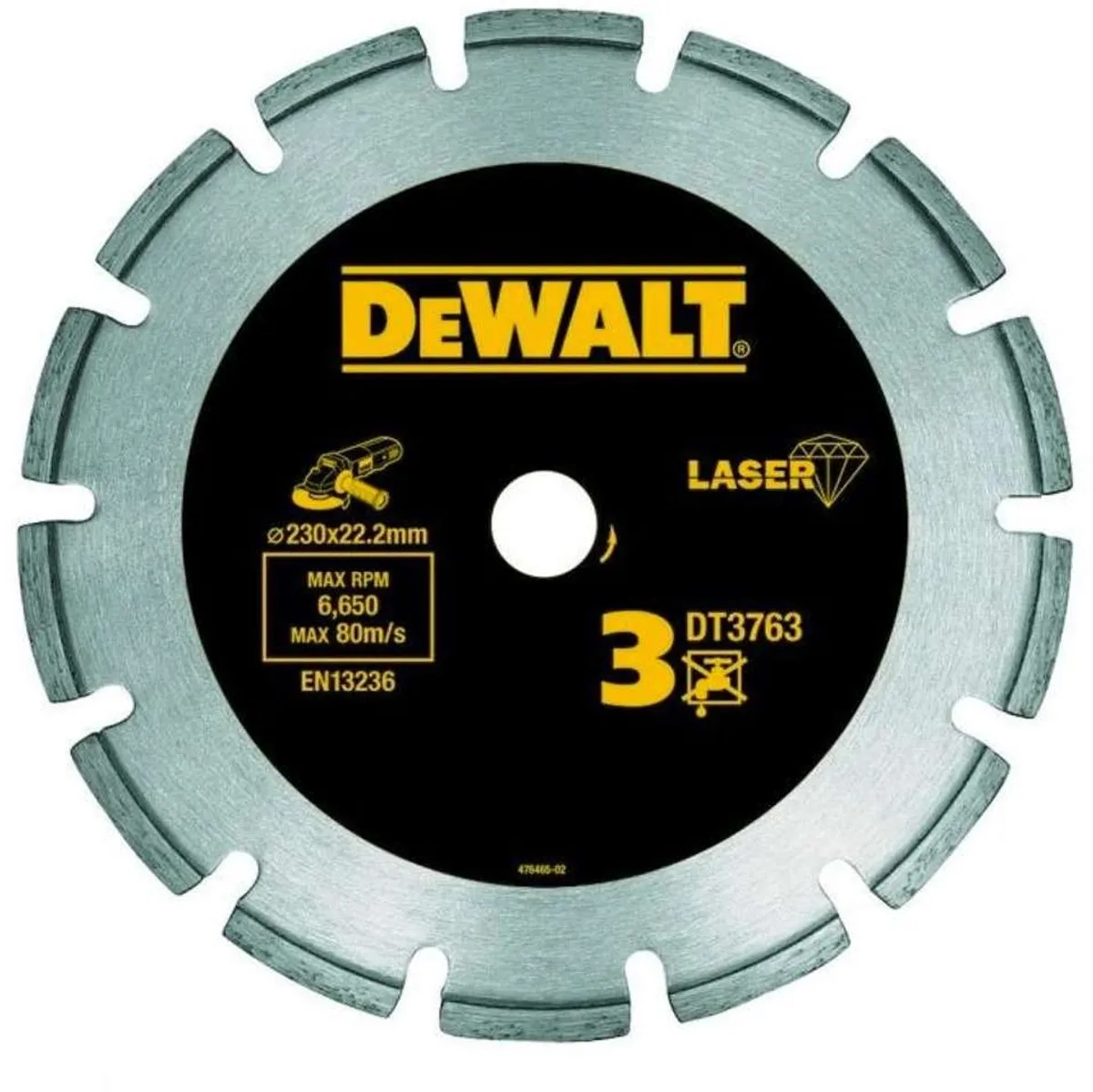 DeWalt DT3763 Diamantschijf Gesegmenteerd 230x22,23mm