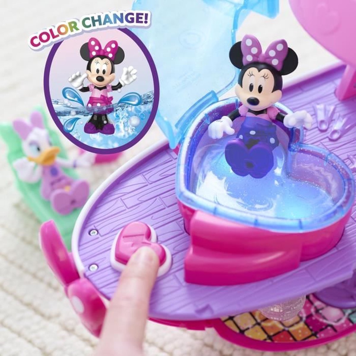 Interactief speelgoed - DISNEY MINNIE MOUSE - Minnie's jacht - Jacht met 14 accessoires, omkleedkleding en zwembad