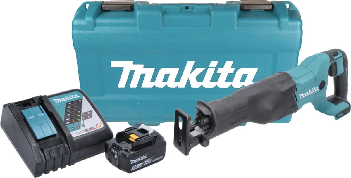 Makita DJR 186 RT1K Reciprozaag 18V - 5.0Ah Accu Set - afbeelding 4 van 5
