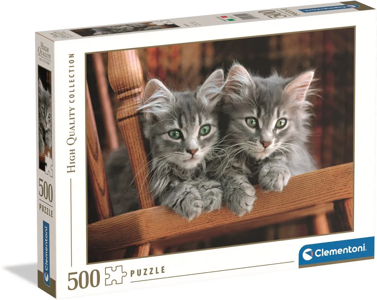 Clementoni Puzzel Twee Kittens 500 Stuks - Multikleur