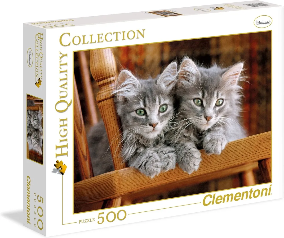 Clementoni Puzzel Twee Kittens 500 Stuks - Multikleur