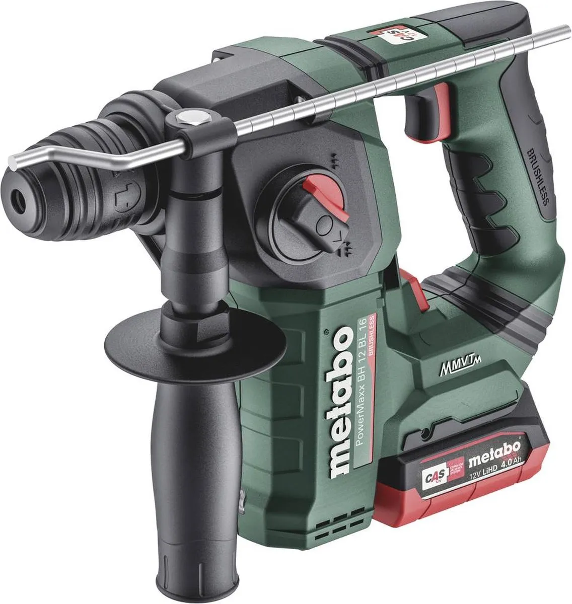 Metabo PowerMaxx BH 12 BL 16 Boorhamer Set - 1.3J - 2x 4.0Ah - MetaBox - afbeelding 2 van 2