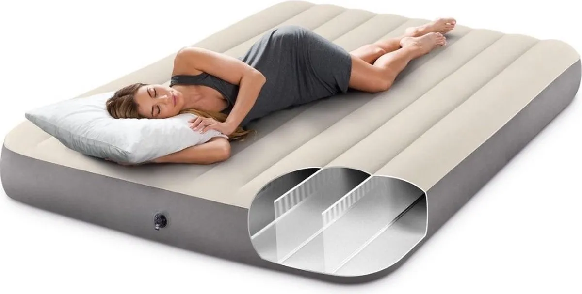 Intex Deluxe GKD Luchtbed 2 Persoons - 203x152x25cm - Beige - afbeelding 6 van 6