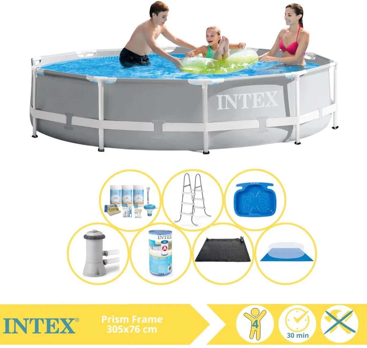 Intex Prism Frame 26712GN Opzetzwembad 366x76cm