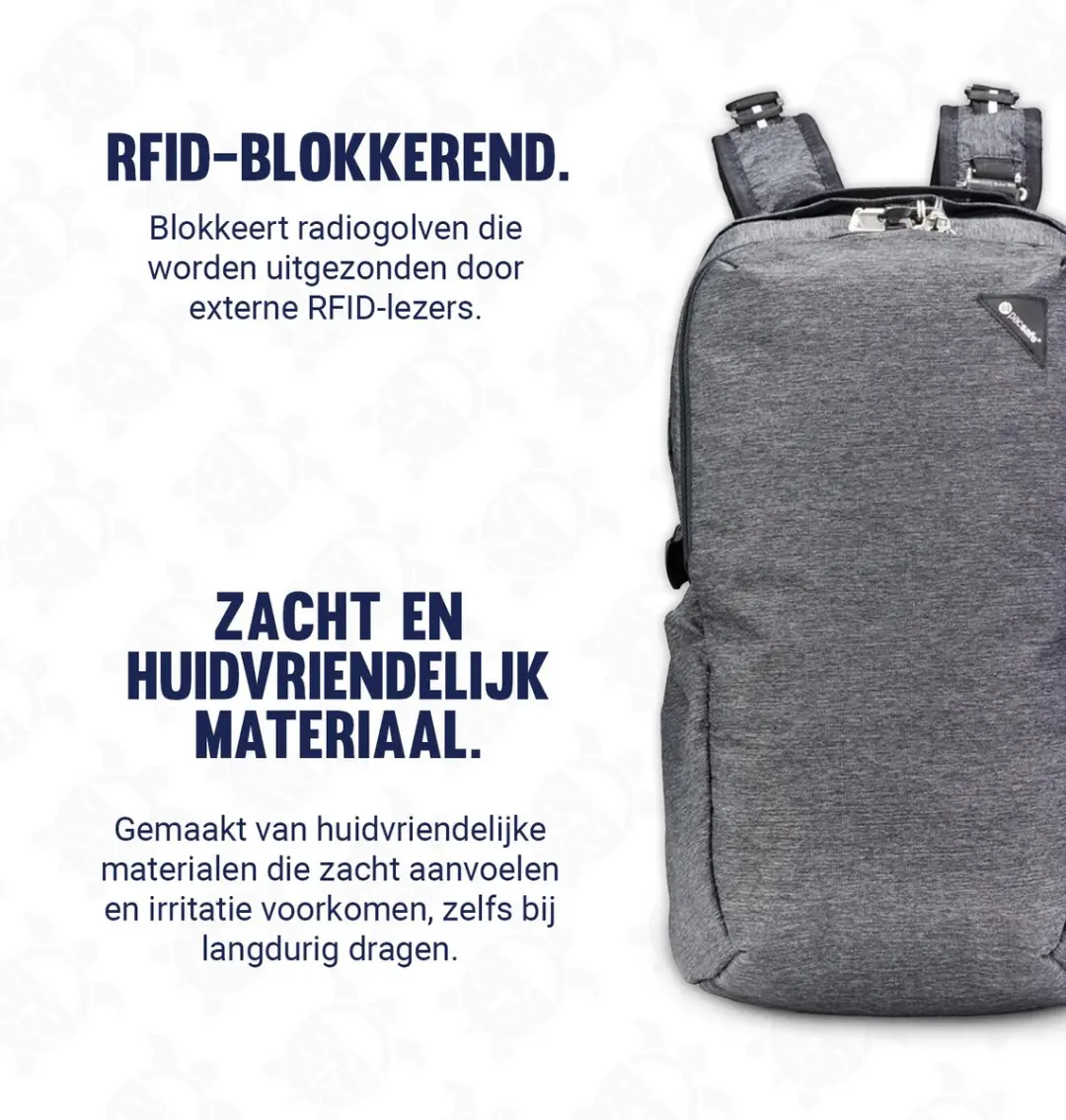 Pacsafe Vibe 25 Rugtas 25L - RFID-blokkerend - Grijs