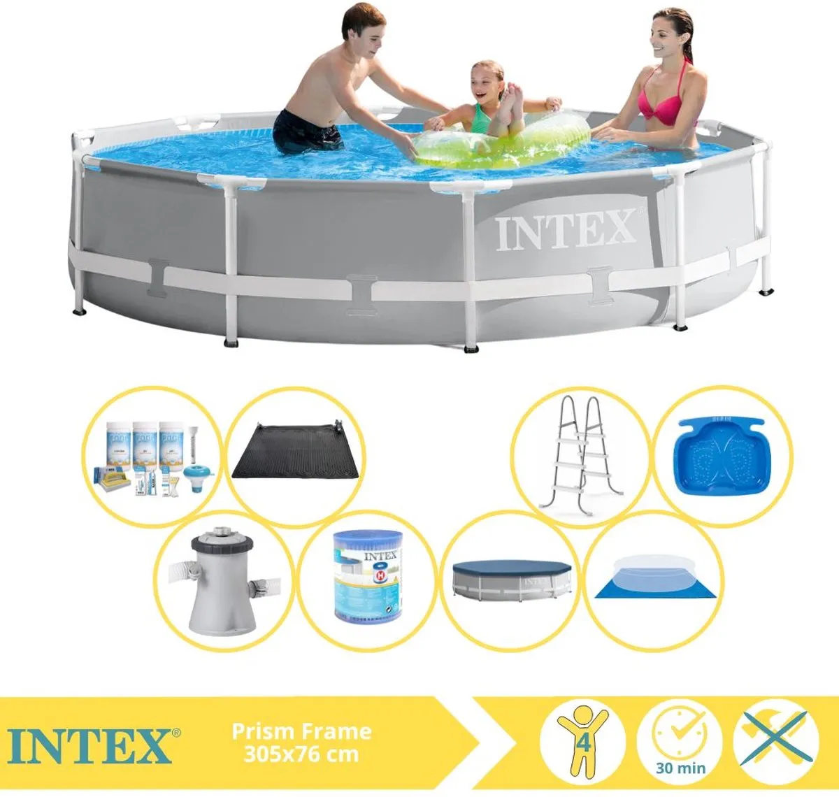 Intex Prism Frame 26712GN Opzetzwembad 366x76cm