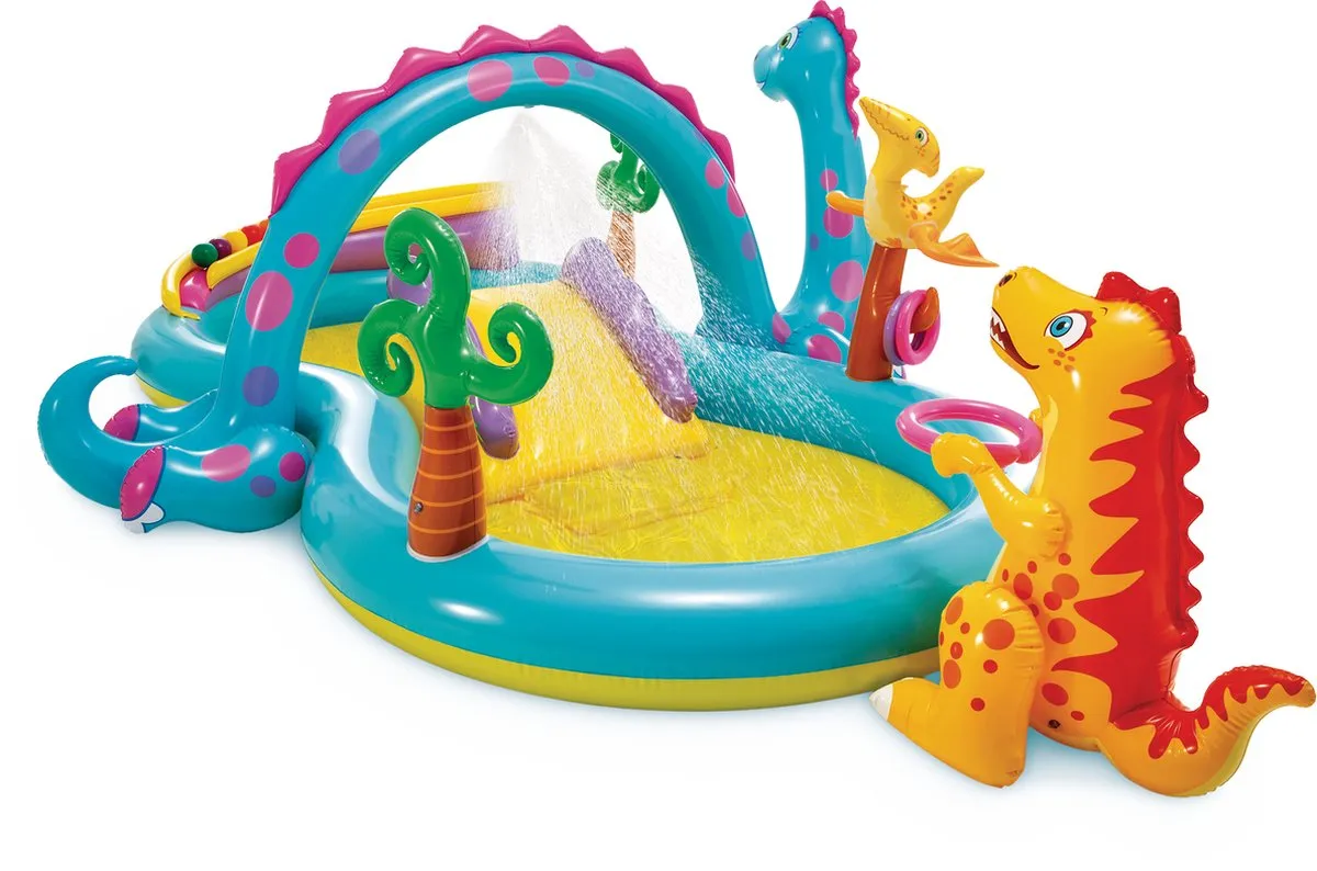 Intex Dinoland Opblaaszwembad 302x229x112cm - Multicolor