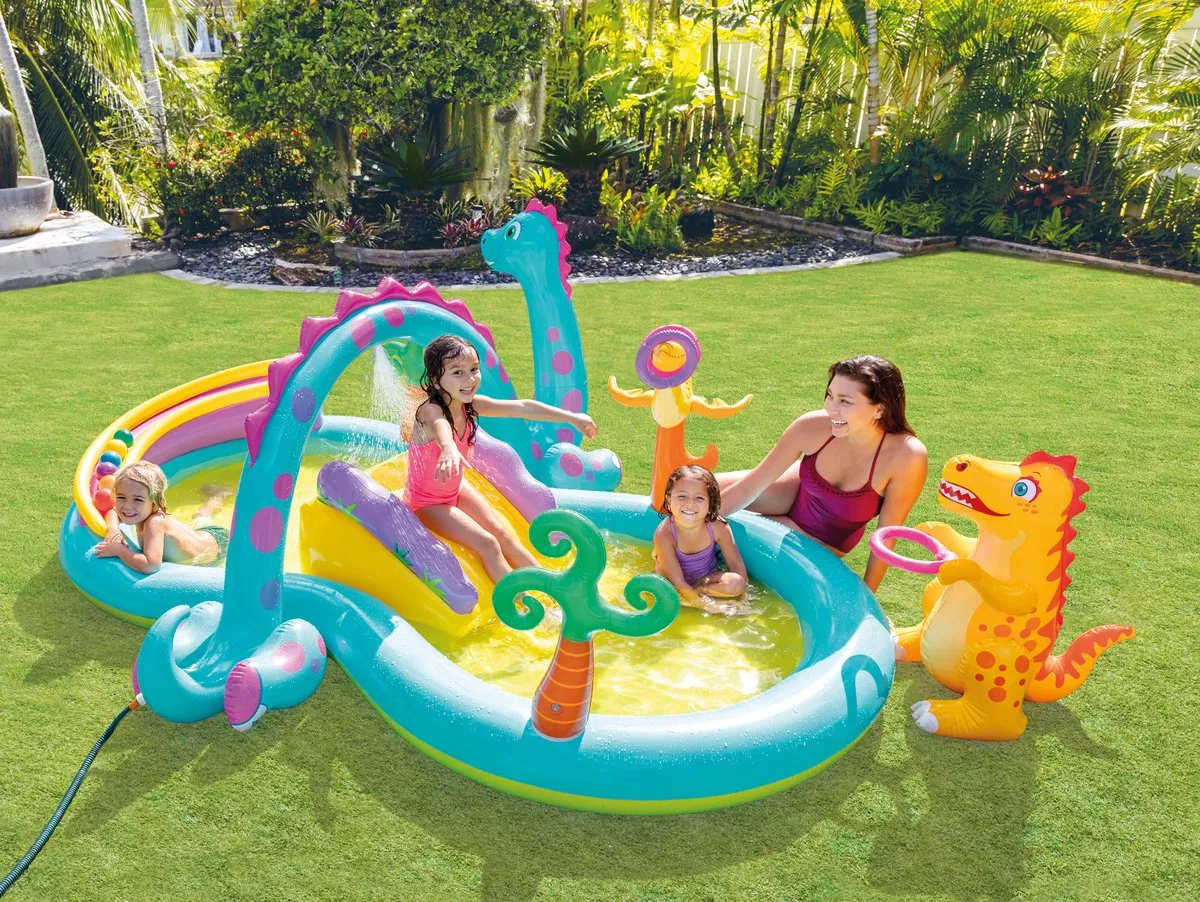 Intex Dinoland Opblaaszwembad 302x229x112cm - Multicolor