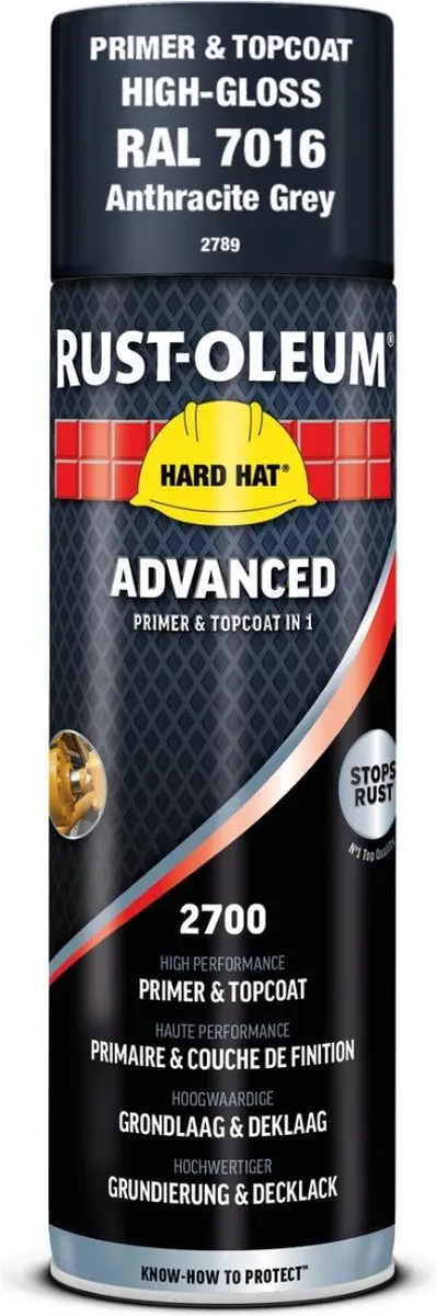 Rust-Oleum Grondverf & Lak 500ml Antraciet RAL7016 - UV-bestendig