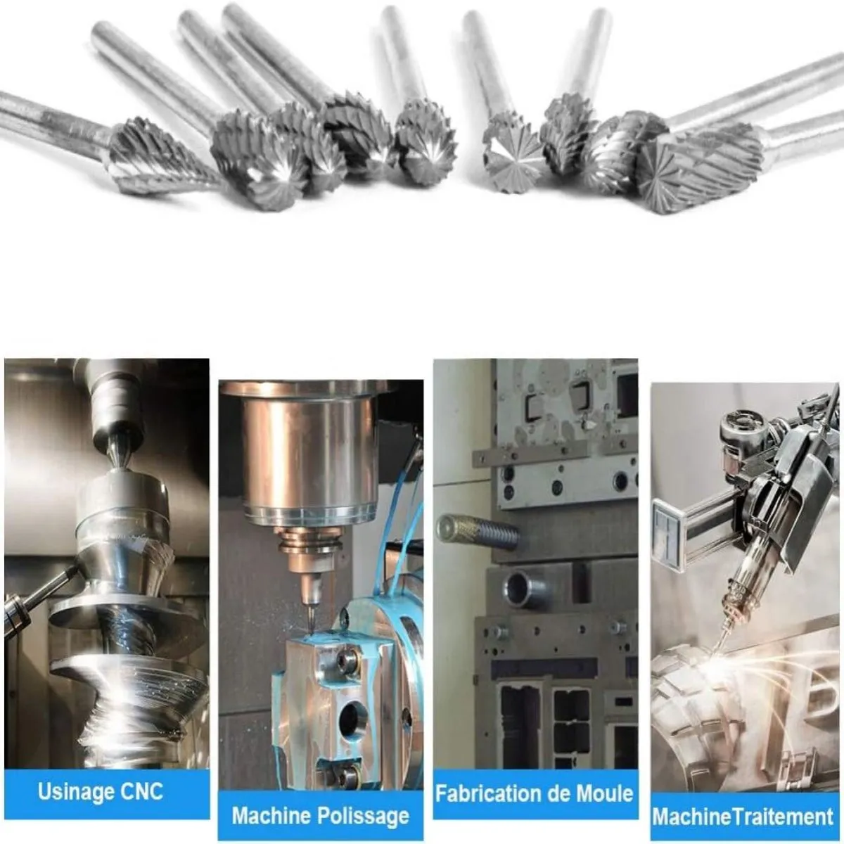 Dremel Hardmetalen Frezen 10 Stuks - 3mm - Metaal/Glas/Ceramiek