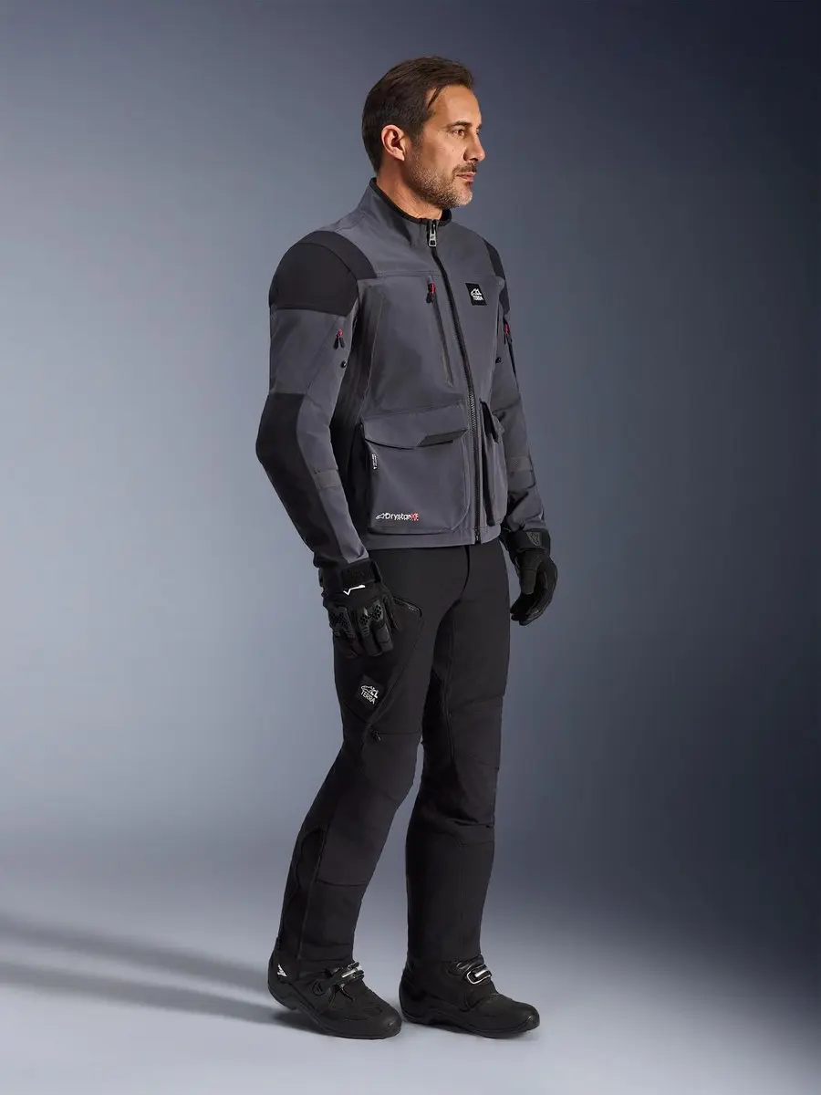 Alpinestars Maxdura Drystar XF Motorjas - Donkergrijs/Zwart