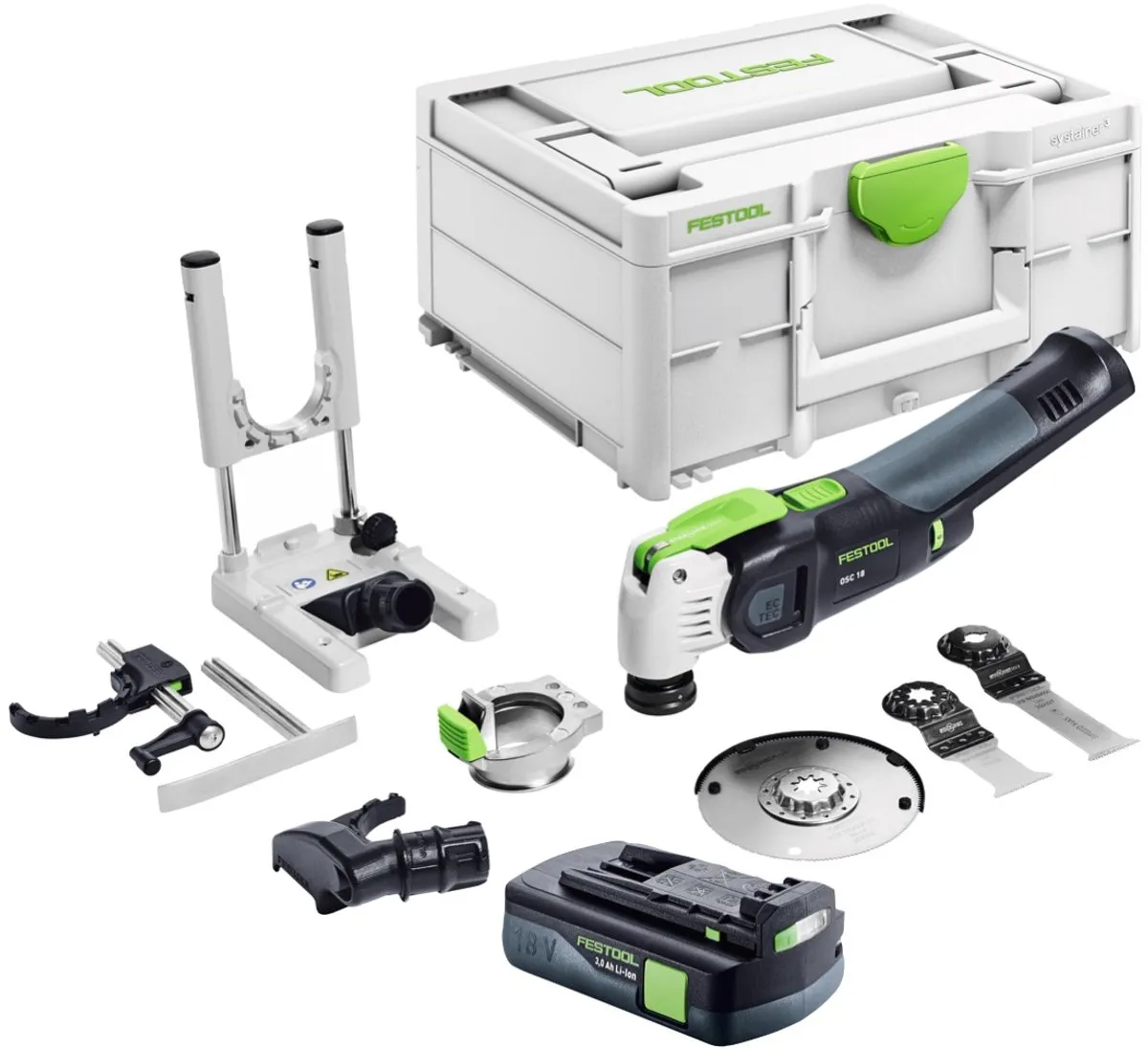 Festool VECTURO OSC 18 E-Basic Set 576592 - Accu-oscillator - 7-delige toebehorenset