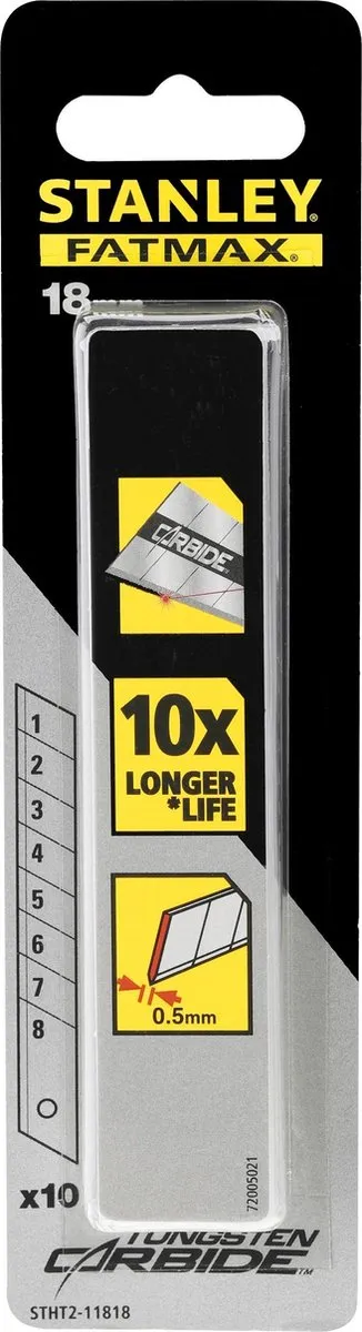 Stanley Carbide Reserve Afbreekmes 18mm - 10 Stuks