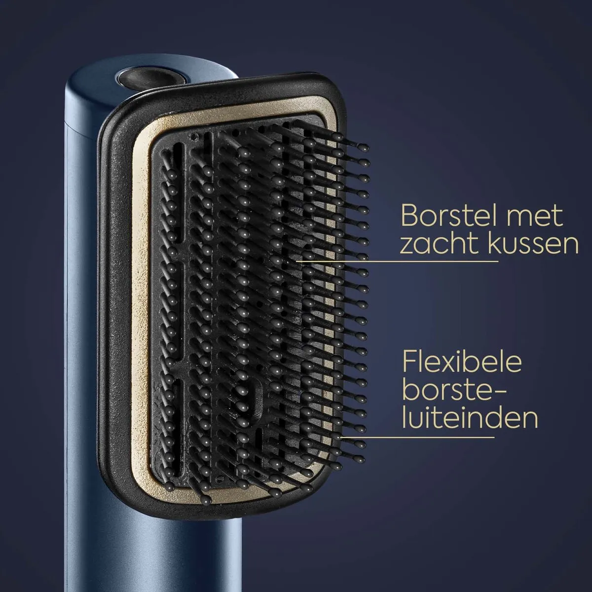 Babyliss ACAS6550PAD Gladmakende Borstel - Air Wand Accessoire - Donkerblauw/Goud