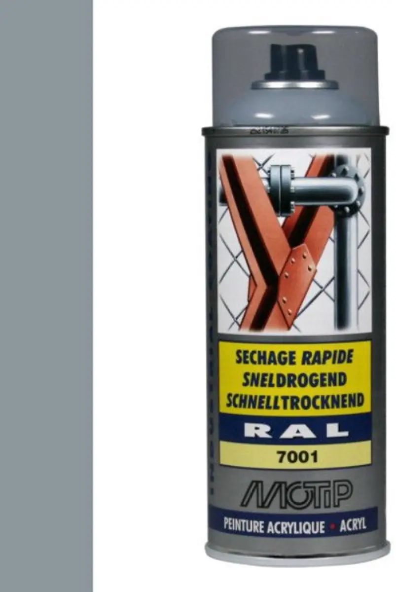 Motip Acryllak Hoogglans RAL 7001 - 400ml