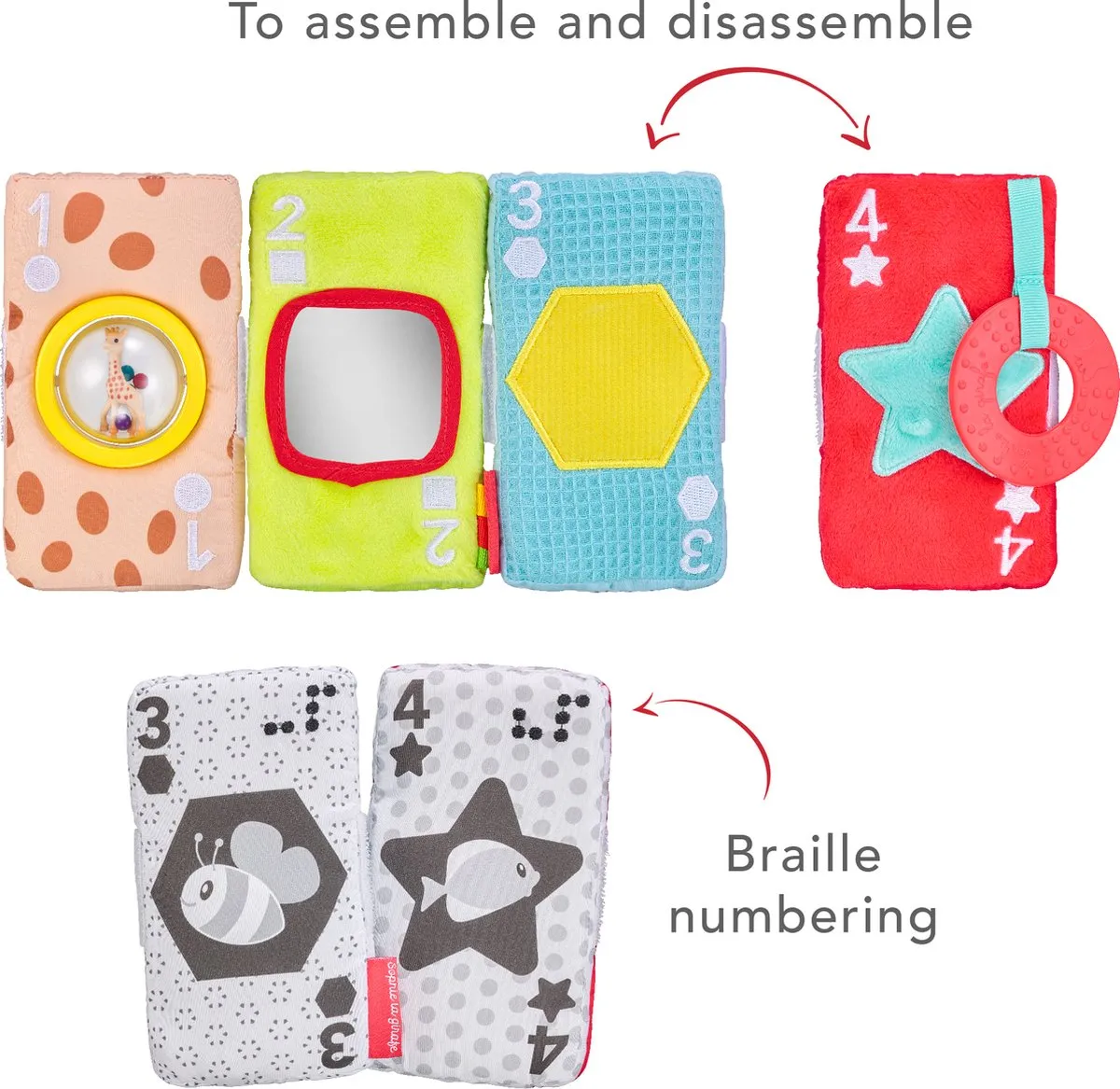 Sophie de Giraf Sensory Activiteitenkaarten - 4 Stuks - Meerkleurig - afbeelding 6 van 6