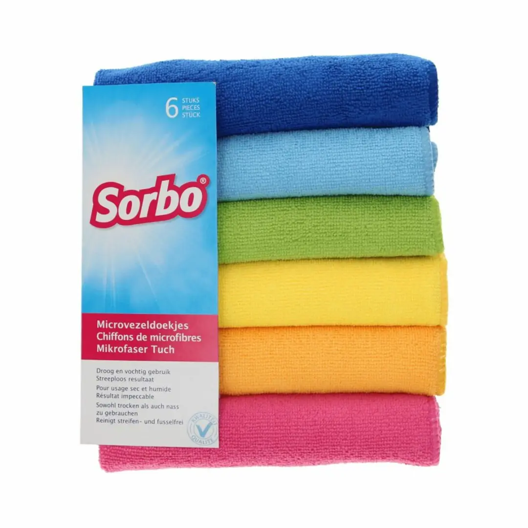 Sorbo Microvezeldoeken Trendy Colors 40x40cm - 24 Stuks