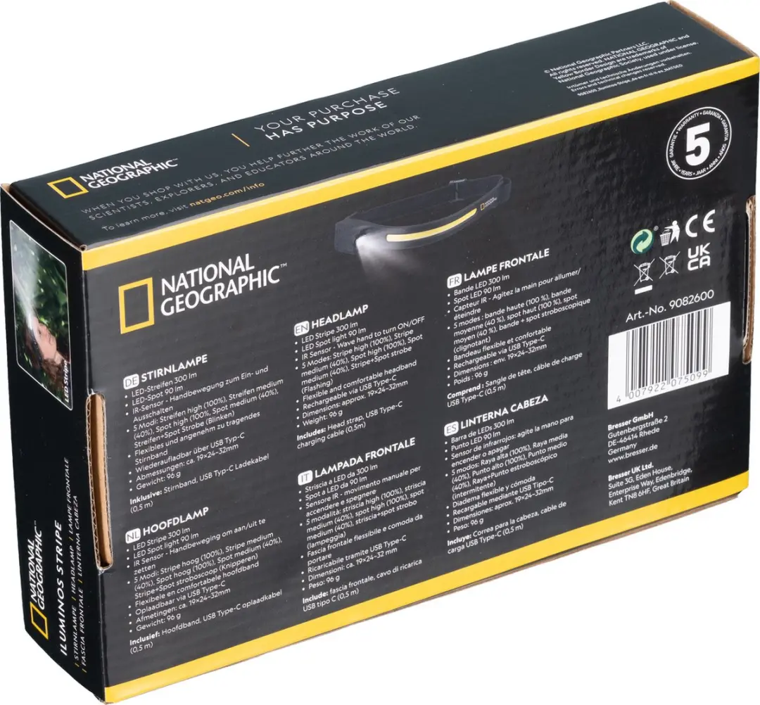 National Geographic Illuminos Hoofdlamp - Zwart