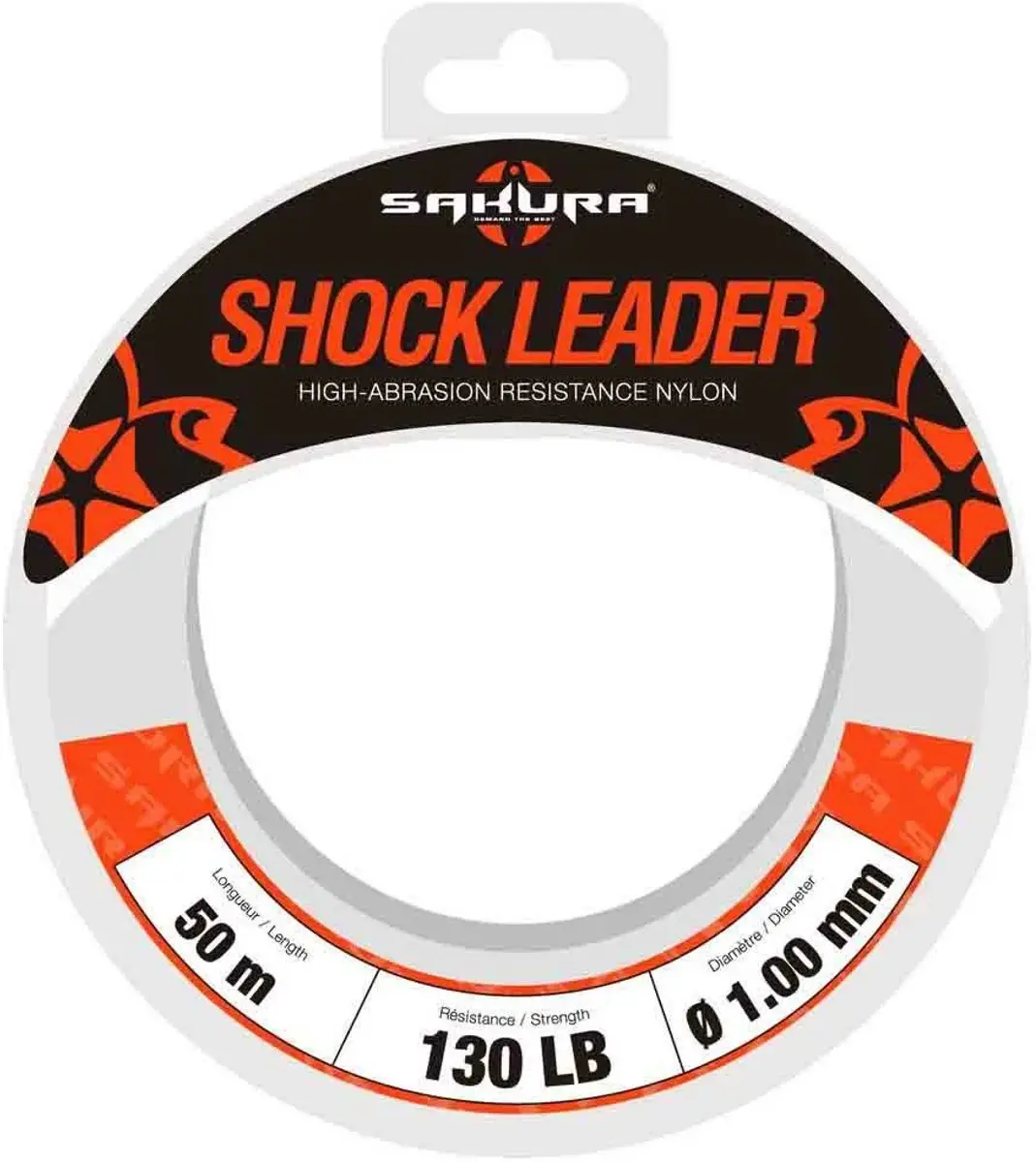 Sakura Shock Leader Monofilament 50m - 1.280mm - Wit