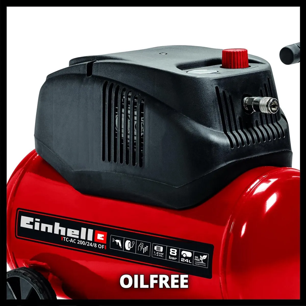 Einhell TC-AC 200/24/8 OF Compressor 1200W - 8 bar - 24L - afbeelding 6 van 6