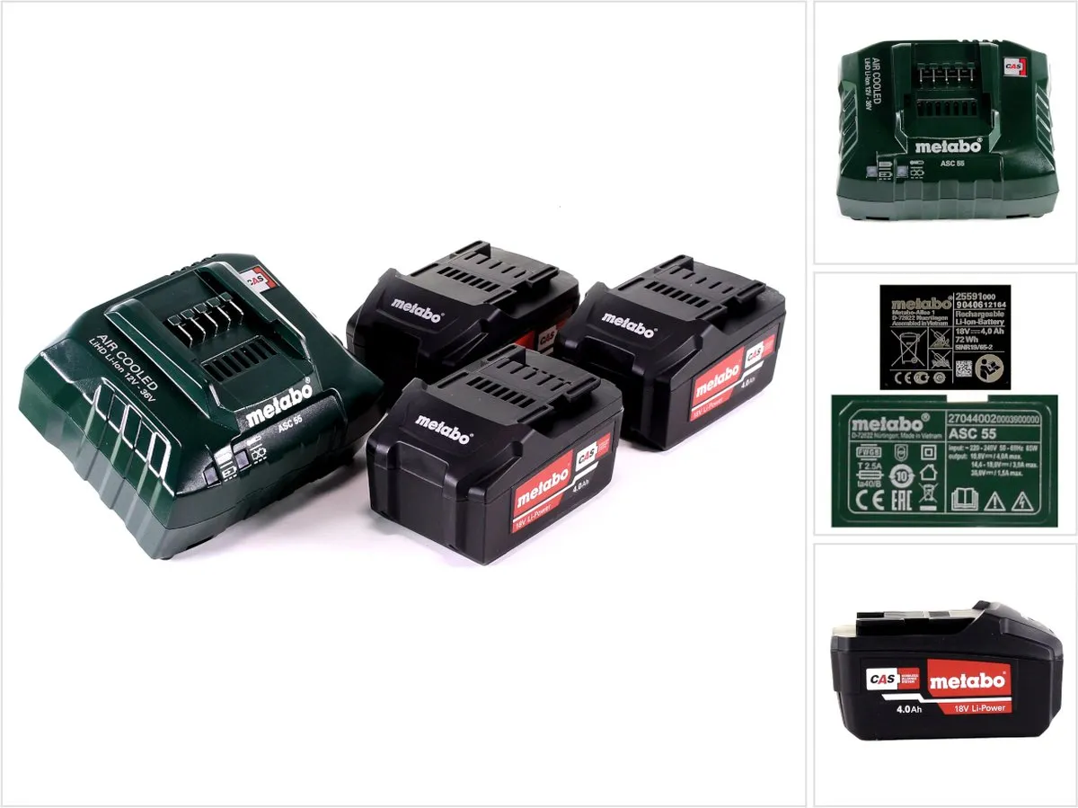 Metabo 685049000 Accu Starterset 18V - 3x 4.0Ah + Lader